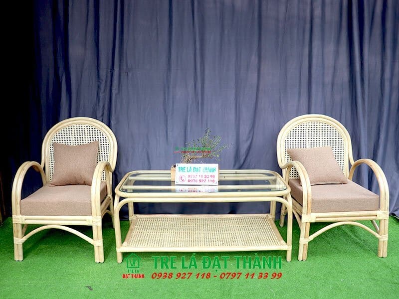 Bộ Bàn Ghế Mây Uống Trà - BBGMUT012